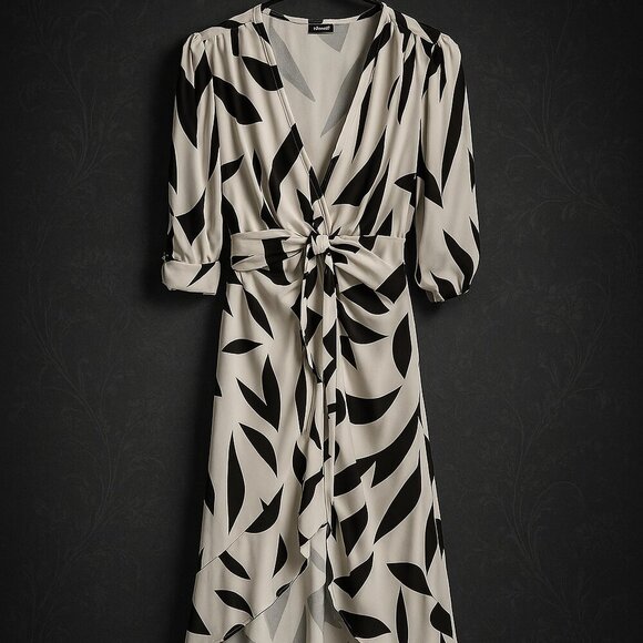 Express Black and White High Low Dress - Picture 1 of 11